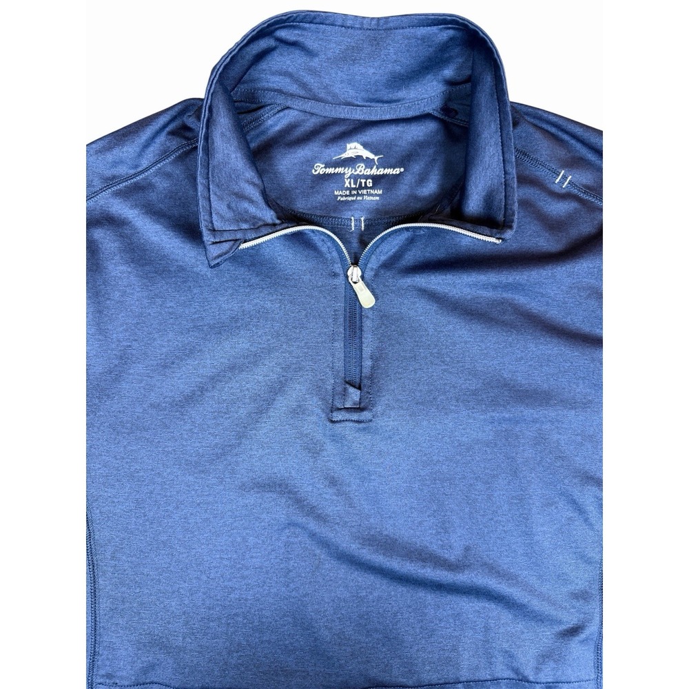 Tommy Bahama IslandZone 1/4 Zip Pullover Mens XL Blue Performance Stretch Golf - Picture 1 of 12